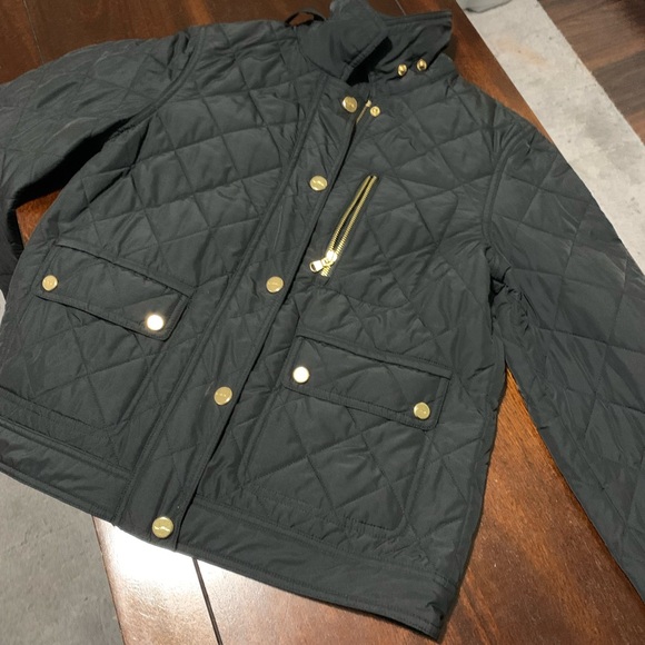 Ralph Lauren Black Quilted Jacket with Gold Accents - Picture 2 of 4